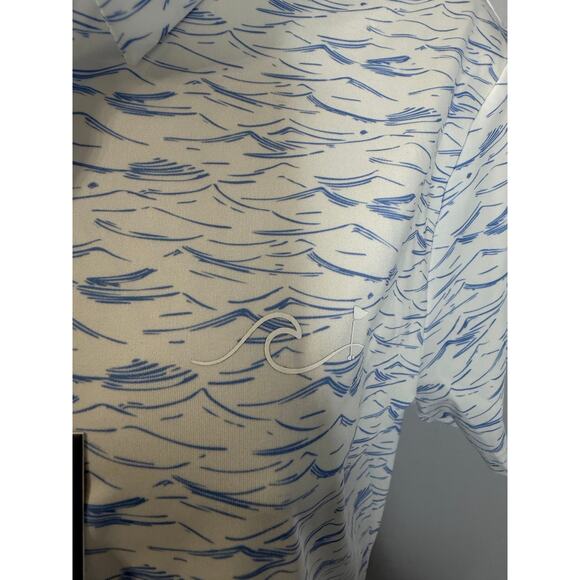 Coastal Golf Co.  Surf Side Polo Shirt Performance Ocean Blue Sz S New - Picture 6 of 11